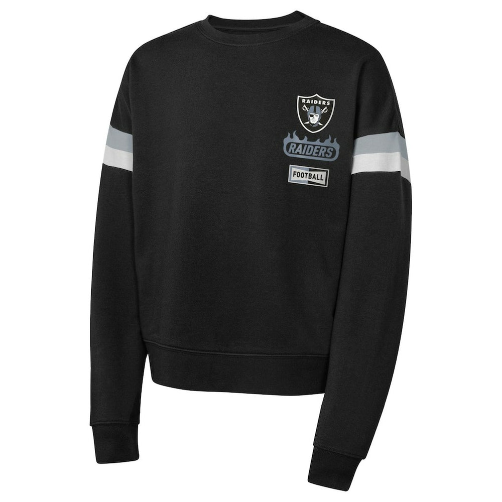Las Vegas Raiders Girls Eternal Love Pullover Sweatshirt - Black Pullover