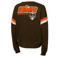 Cleveland Browns Girls Eternal Love Pullover Sweatshirt - Brown Pullover