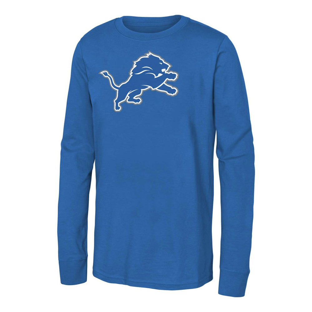 Detroit Lions Youth Primary Logo Long Sleeve T-Shirt - Blue T-shirts