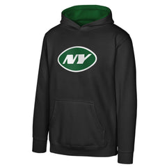 New York Jets Youth Prime Pullover Hoodie - Black Hoodies
