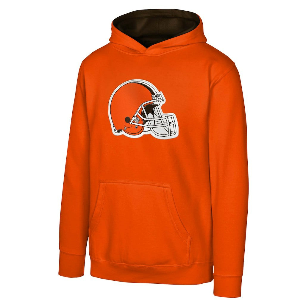 Cleveland Browns Youth Prime Pullover Hoodie - Orange Hoodies