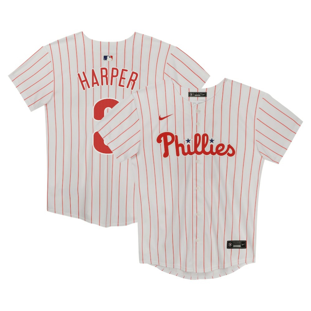 Bryce Harper Philadelphia Phillies Nike Preschool Home Game Jersey - White Jerseys