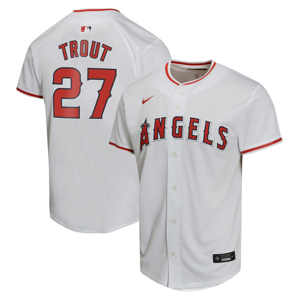 Mike Trout Los Angeles Angels Nike Youth Home Game Player Jersey - White Jerseys