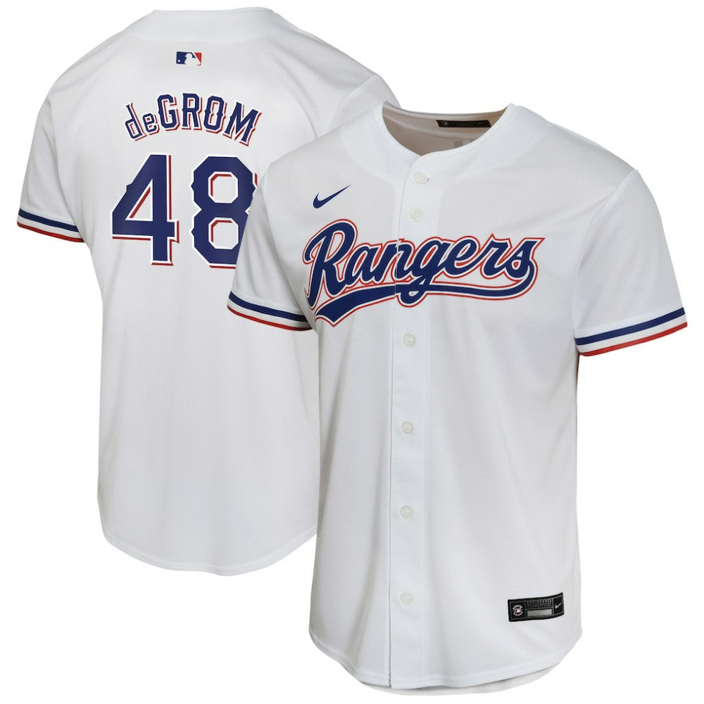 Jacob deGrom Texas Rangers Nike Youth Home Game Player Jersey - White Jerseys