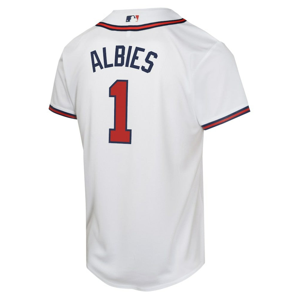 Ozzie Albies Atlanta Braves Nike Youth Home Game Player Jersey - White Jerseys