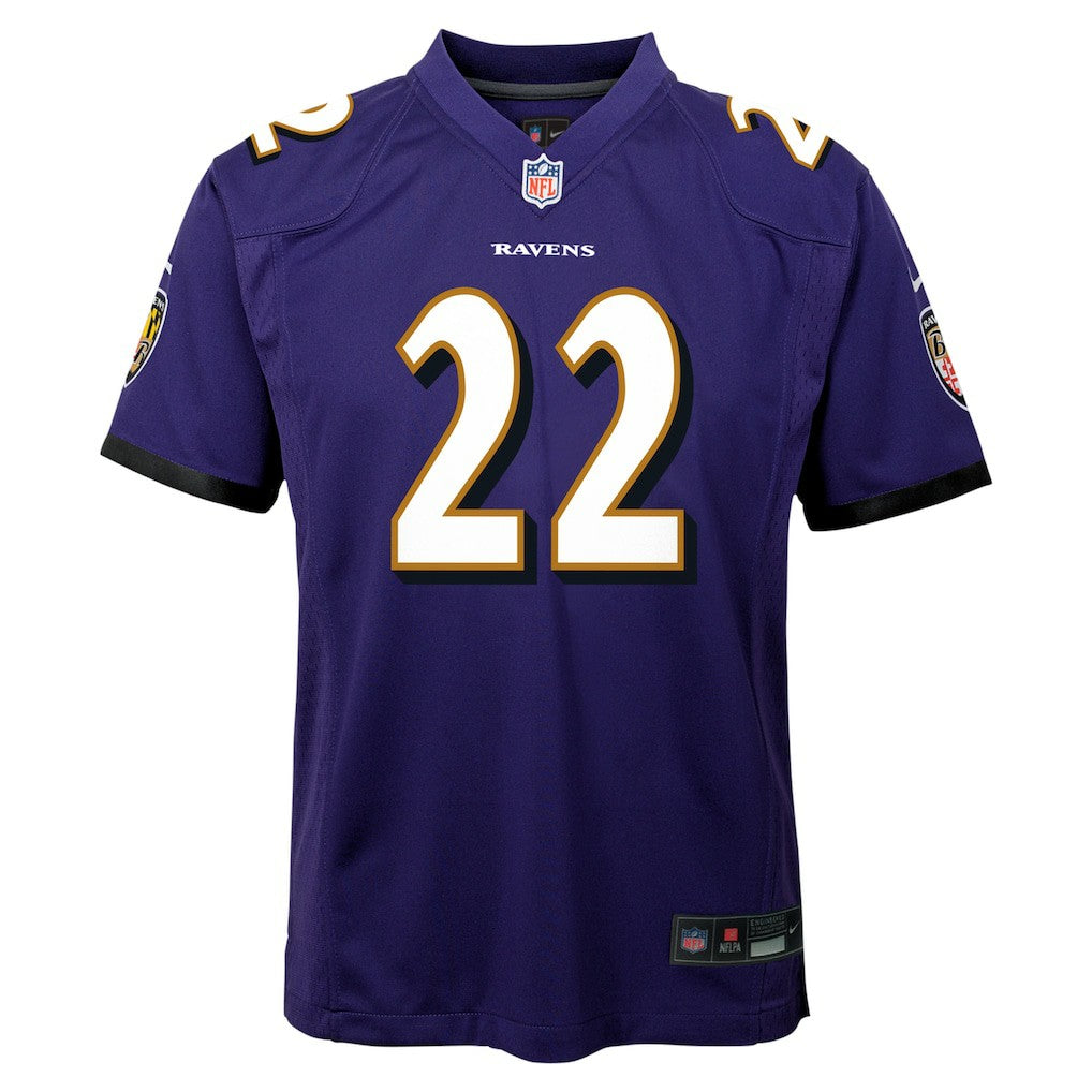 Derrick Henry Baltimore Ravens Youth Game Jersey - Purple Jerseys