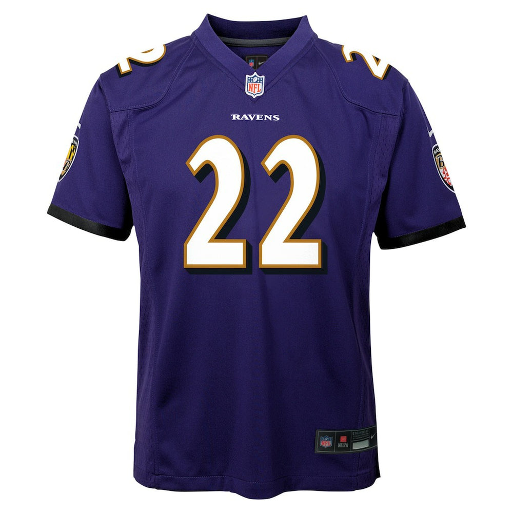 Derrick Henry Baltimore Ravens Youth Game Jersey - Purple Jerseys