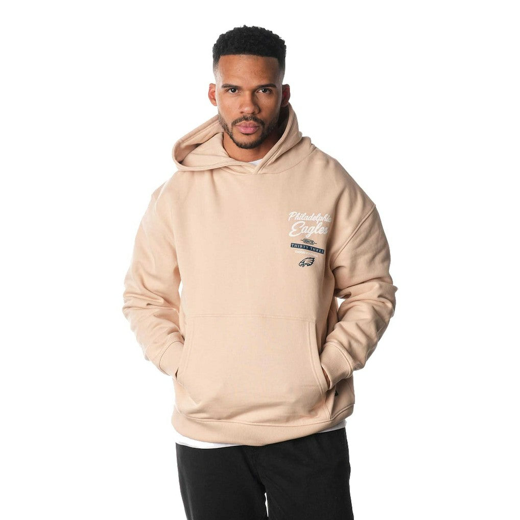 Philadelphia Eagles The Wild Collective Unisex Fleece Pullover Hoodie - Cream Hoodies