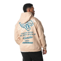 Jacksonville Jaguars The Wild Collective Unisex Fleece Pullover Hoodie - Cream Hoodies