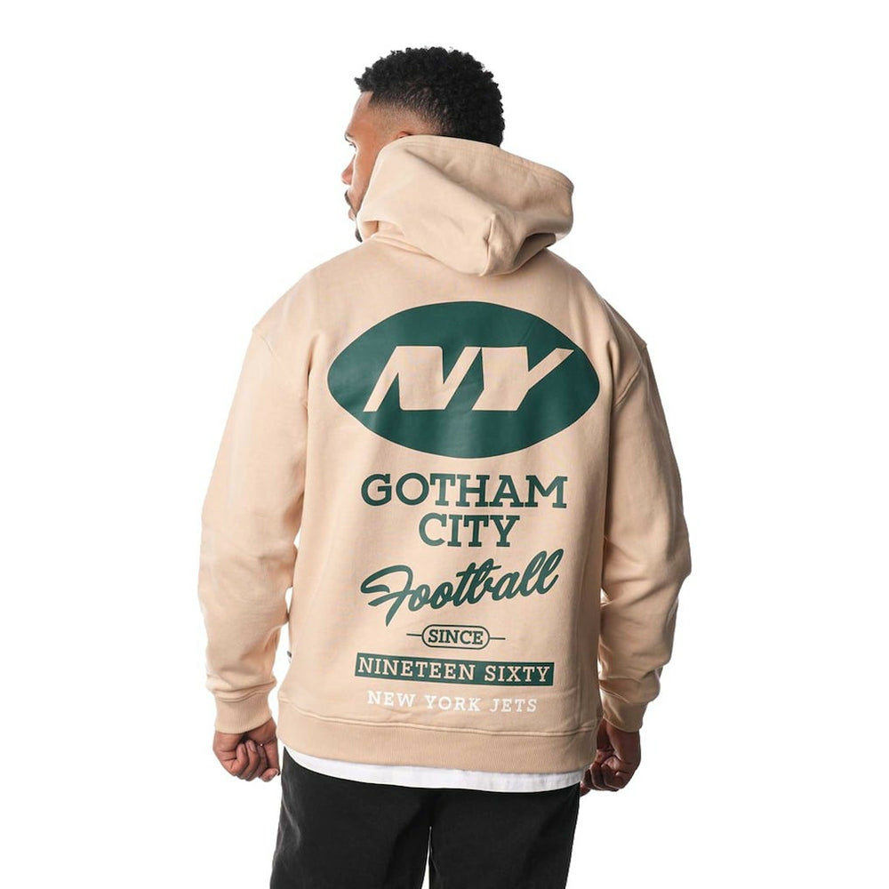 New York Jets The Wild Collective Unisex Fleece Pullover Hoodie - Cream Hoodies