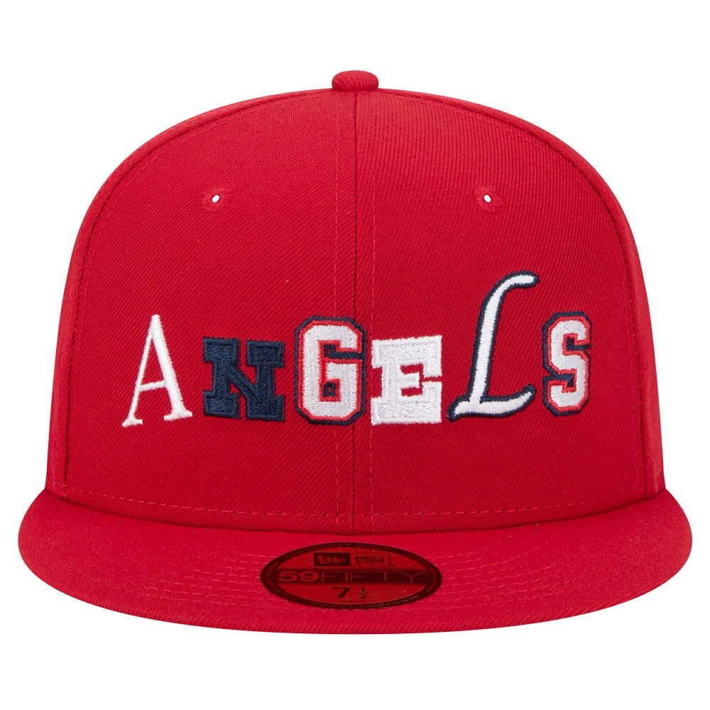 Los Angeles Angels New Era Ransom 59FIFTY Fitted Hat - Red Hats
