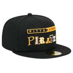 Pittsburgh Pirates New Era Ransom 59FIFTY Fitted Hat - Black Hats