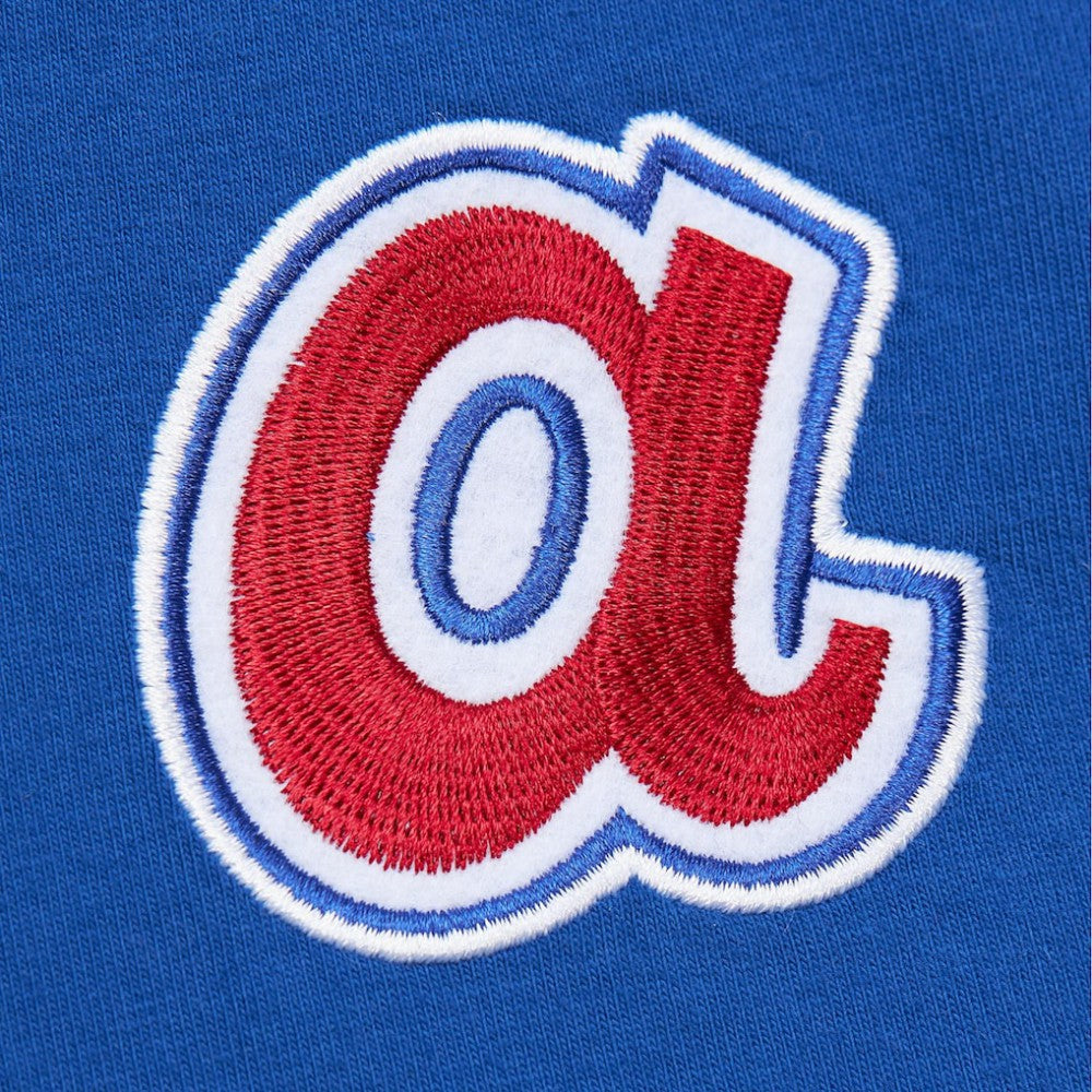 Hank Aaron Atlanta Braves Mitchell & Ness Cooperstown Collection Heavyweight Premium Player Vintage Logo T-Shirt - Royal T-shirts