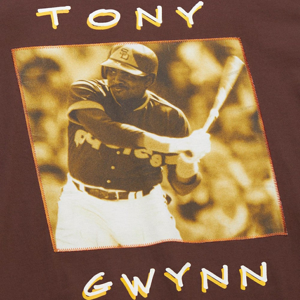 Tony Gwynn San Diego Padres Mitchell & Ness Cooperstown Collection Heavyweight Premium Player Vintage Logo T-Shirt - Brown T-shirts
