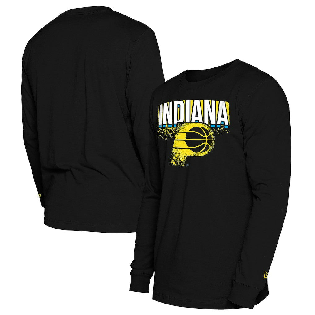 Indiana Pacers 2024/25 City Edition Long Sleeve T-Shirt Black - New Era