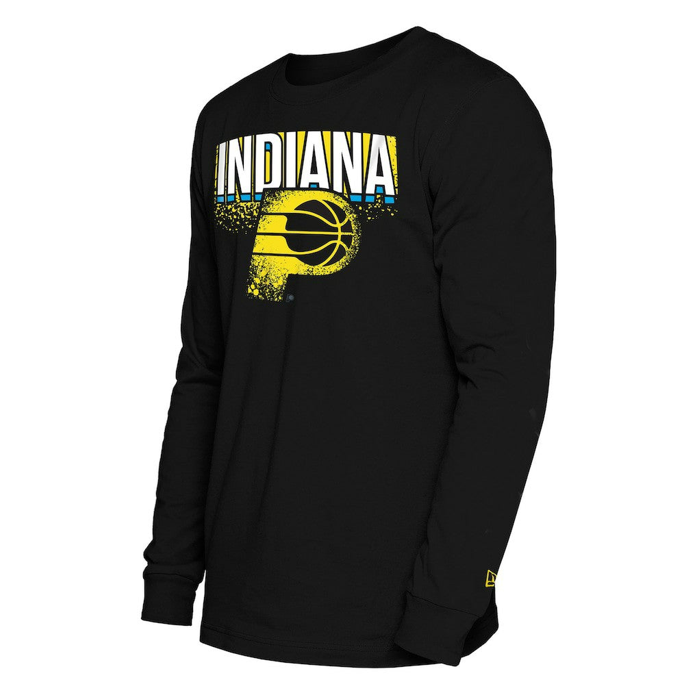 Indiana Pacers 2024/25 City Edition Long Sleeve T-Shirt Black - New Era