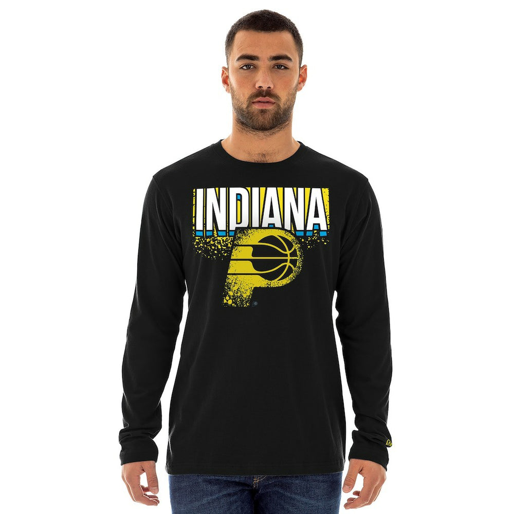 Indiana Pacers 2024/25 City Edition Long Sleeve T-Shirt Black - New Era