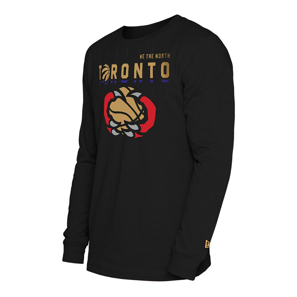 Toronto Raptors 2024/25 City Edition Long Sleeve T-Shirt Black - New Era
