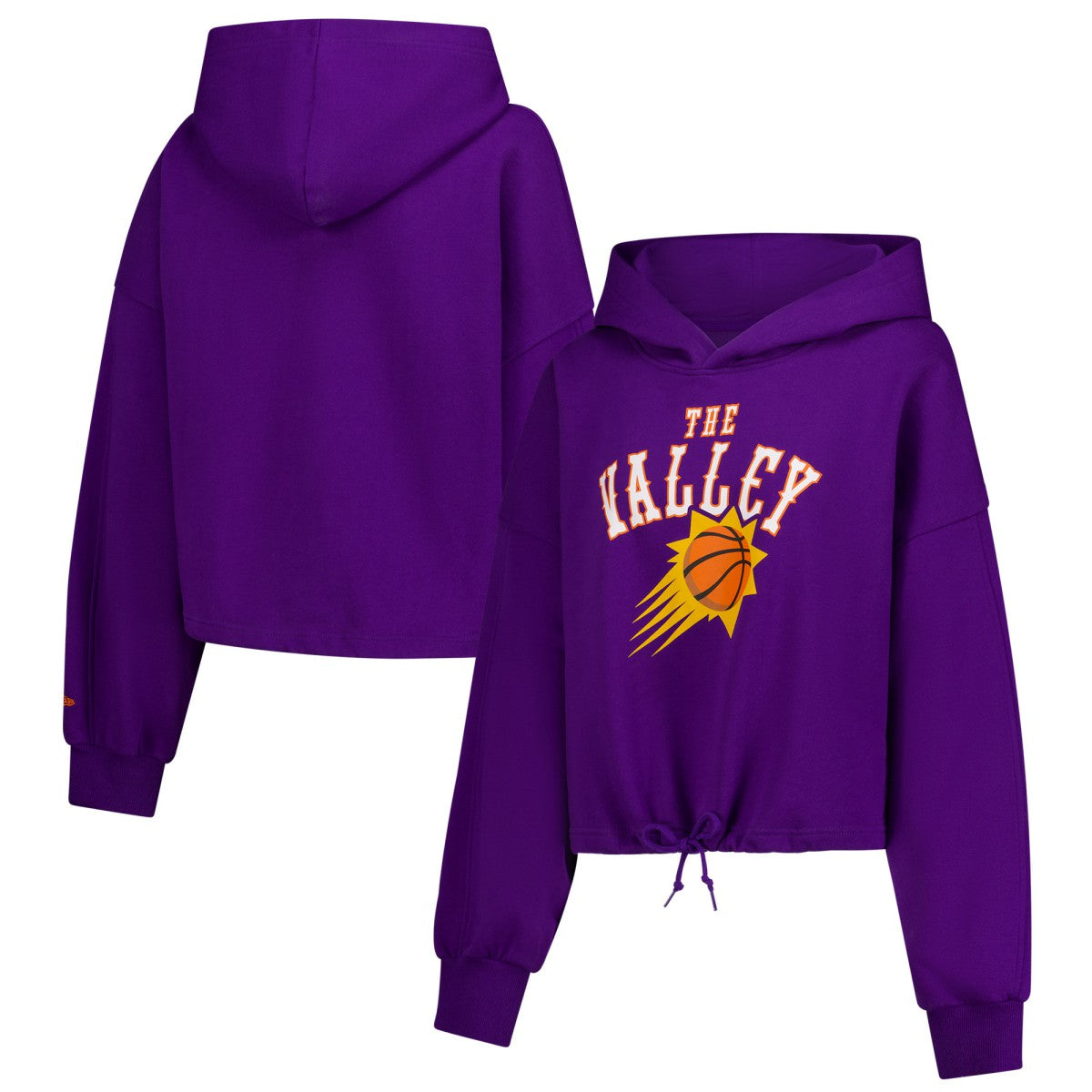 Phoenix Suns Women's 2024/25 City Edition Cropped Pullover Hoodie Purple - New Era