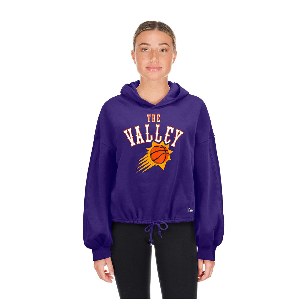 Phoenix Suns Women's 2024/25 City Edition Cropped Pullover Hoodie Purple - New Era
