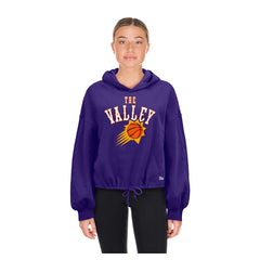 Phoenix Suns Women's 2024/25 City Edition Cropped Pullover Hoodie Purple - New Era