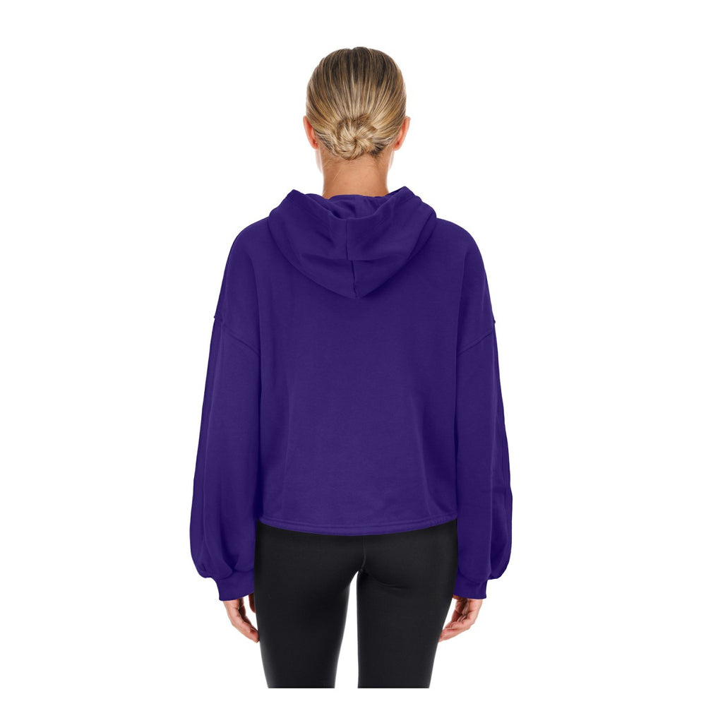 Phoenix Suns Women's 2024/25 City Edition Cropped Pullover Hoodie Purple - New Era