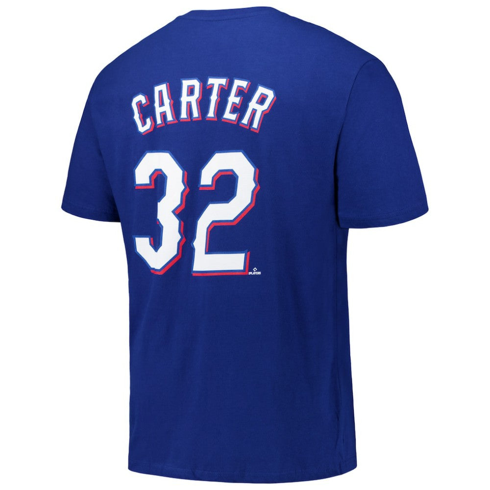 Evan Carter Texas Rangers Fanatics Big & Tall Name & Number T-Shirt - Royal T-shirts