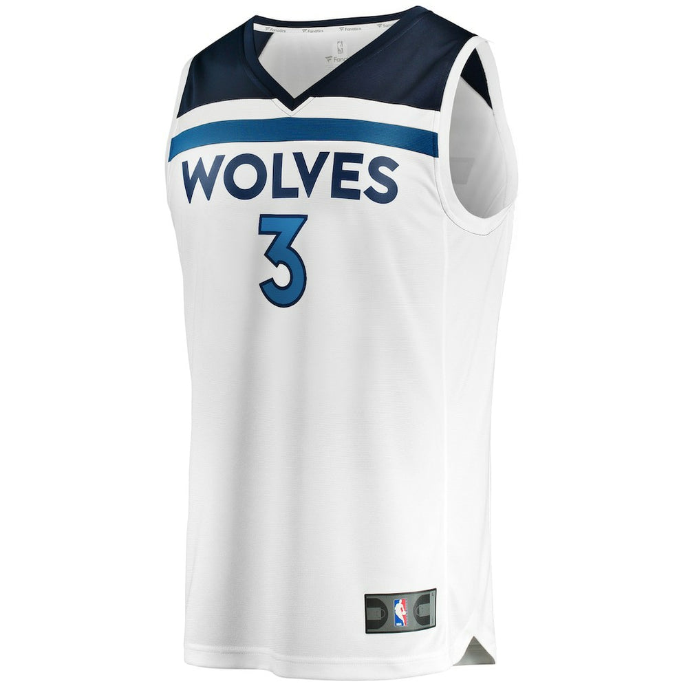 Jaden McDaniels Minnesota Timberwolves Fast Break Replica Player Jersey Association Edition White - Fanatics