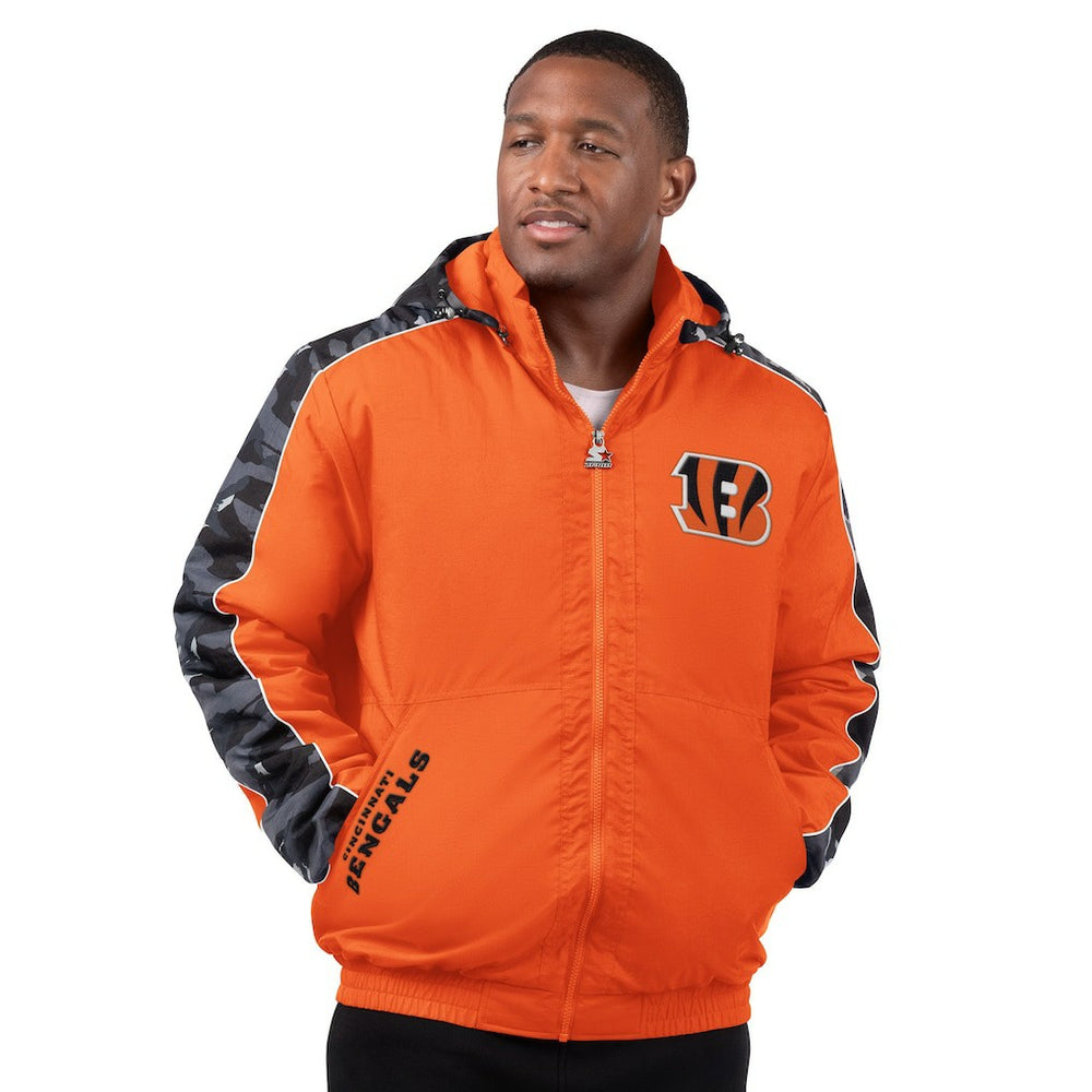 Cincinnati Bengals Starter Thursday Night Gridiron Full-Zip Jacket - Orange Jackets