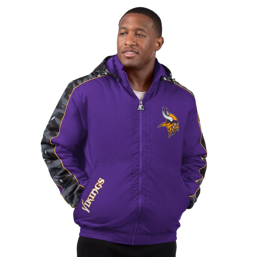Minnesota Vikings Starter Thursday Night Gridiron Full-Zip Jacket - Purple Jackets