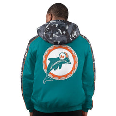 Miami Dolphins Starter Thursday Night Gridiron Full-Zip Hoodie Jacket - Aqua Hoodies