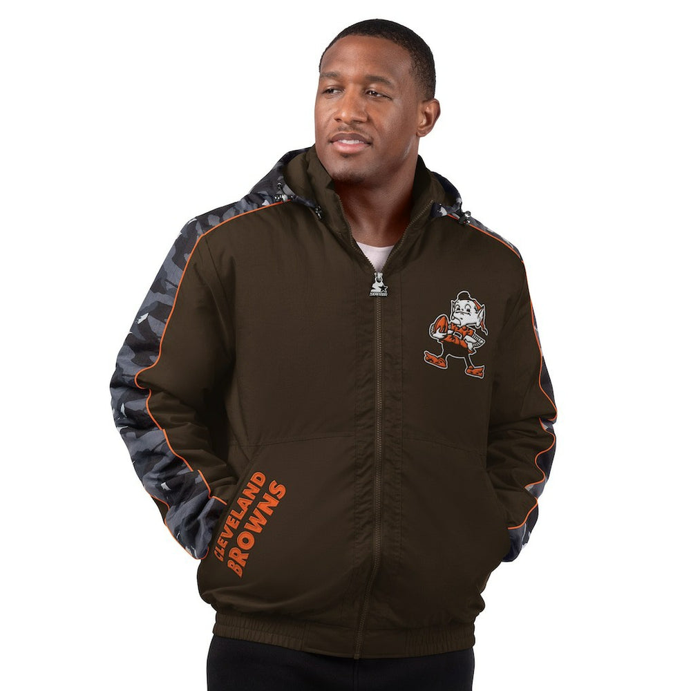 Cleveland Browns Starter Thursday Night Gridiron Full-Zip Hoodie Jacket - Brown Hoodies