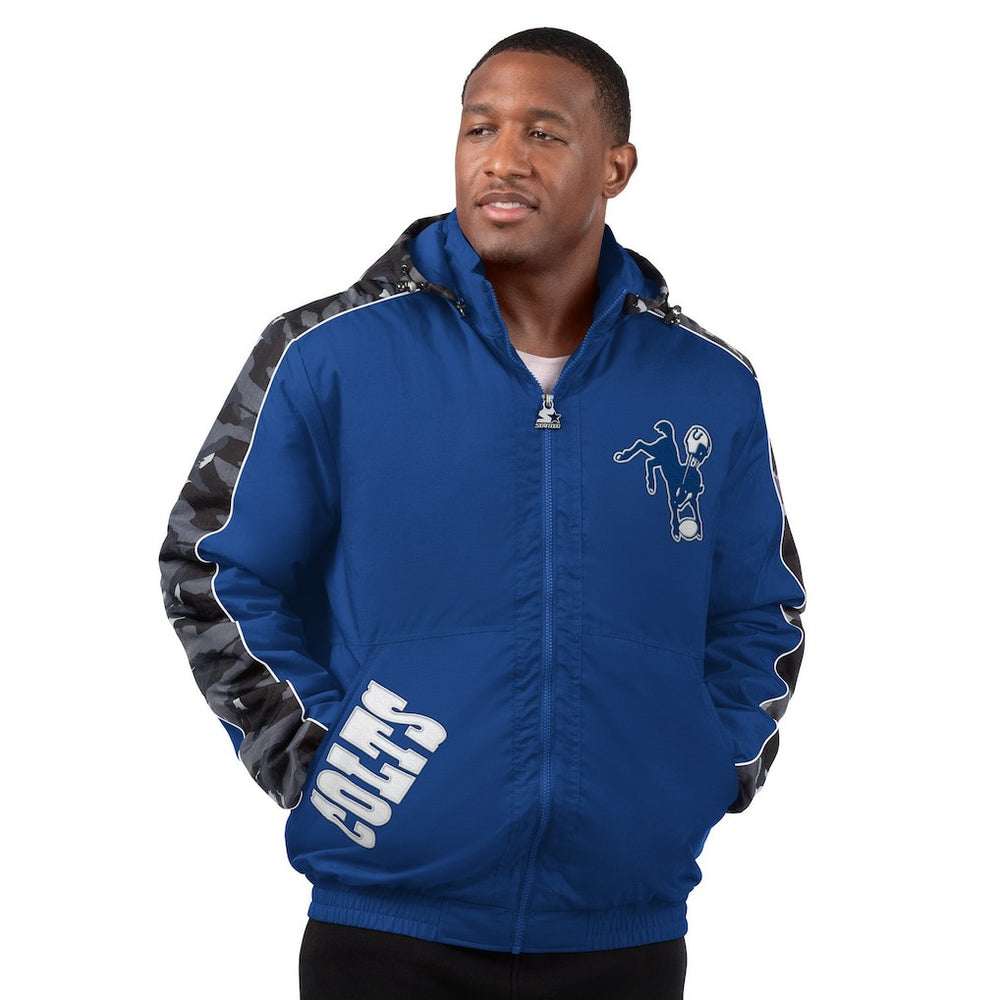 Indianapolis Colts Starter Thursday Night Gridiron Full-Zip Hoodie Jacket - Royal Hoodies
