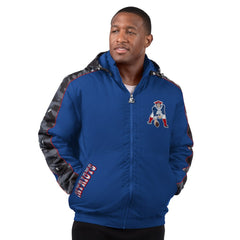 New England Patriots Starter Thursday Night Gridiron Full-Zip Hoodie Jacket - Navy Hoodies