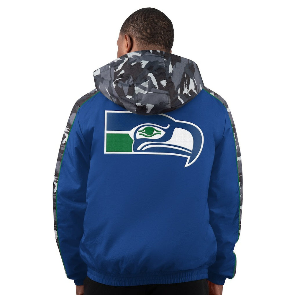 Seattle Seahawks Starter Thursday Night Gridiron Full-Zip Hoodie Jacket - Royal Hoodies