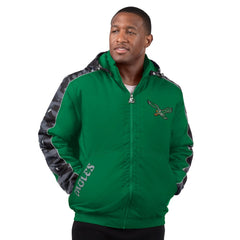 Philadelphia Eagles Starter Thursday Night Gridiron Full-Zip Hoodie Jacket - Kelly Green Hoodies