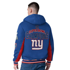 New York Giants G-III Extreme No Huddle Commemorative Full-Zip Hoodie Jacket - Royal Hoodies