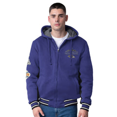 Baltimore Ravens G-III Extreme No Huddle Commemorative Full-Zip Hoodie Jacket - Purple Hoodies