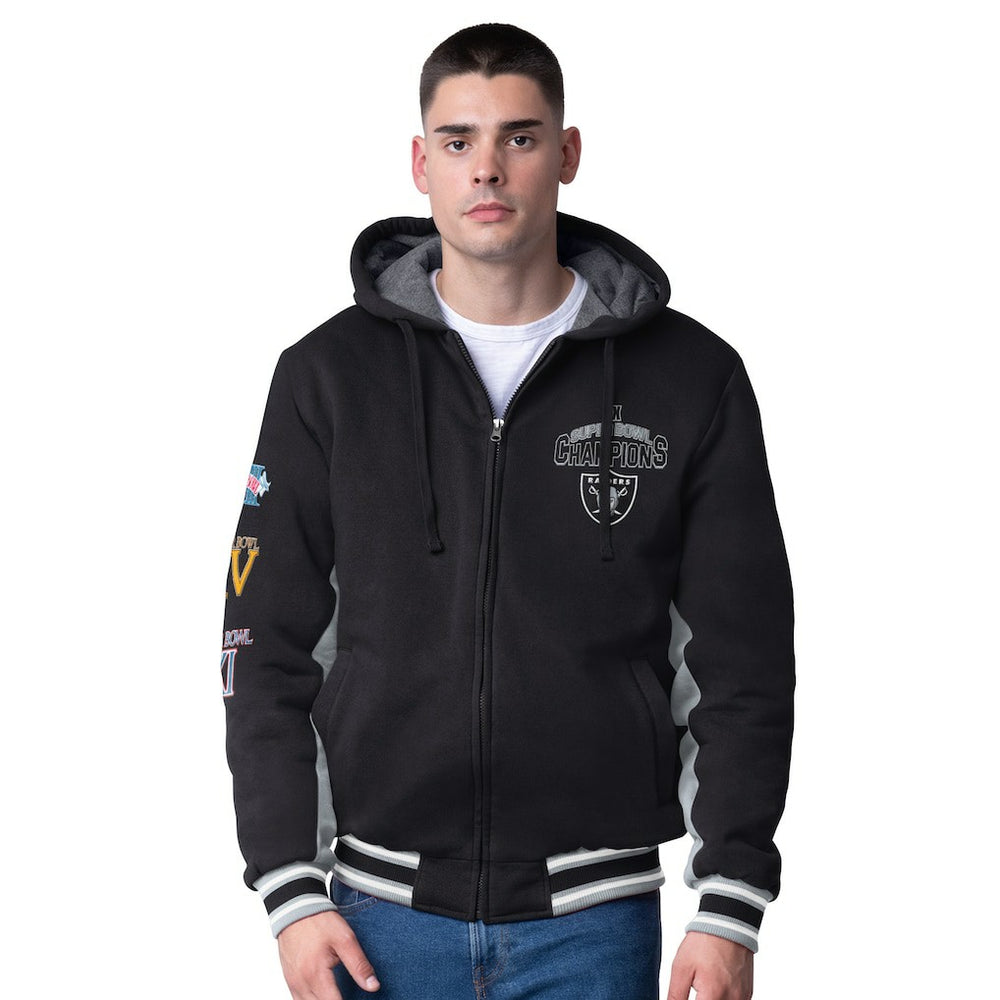 Las Vegas Raiders G-III Extreme No Huddle Commemorative Full-Zip Hoodie Jacket - Black Hoodies