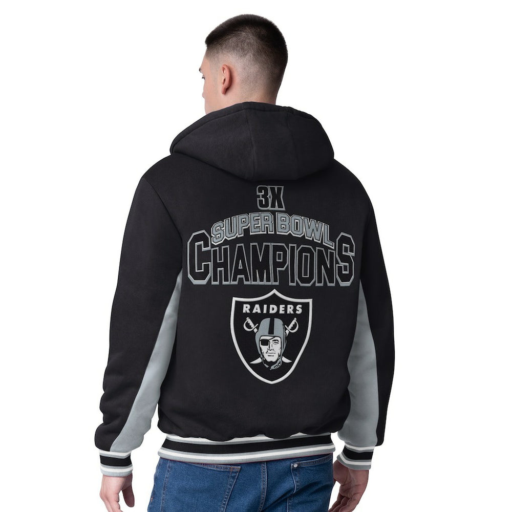 Las Vegas Raiders G-III Extreme No Huddle Commemorative Full-Zip Hoodie Jacket - Black Hoodies