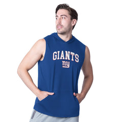 New York Giants MSX by Michael Strahan Action Sleeveless Pullover Hoodie - Royal Hoodies
