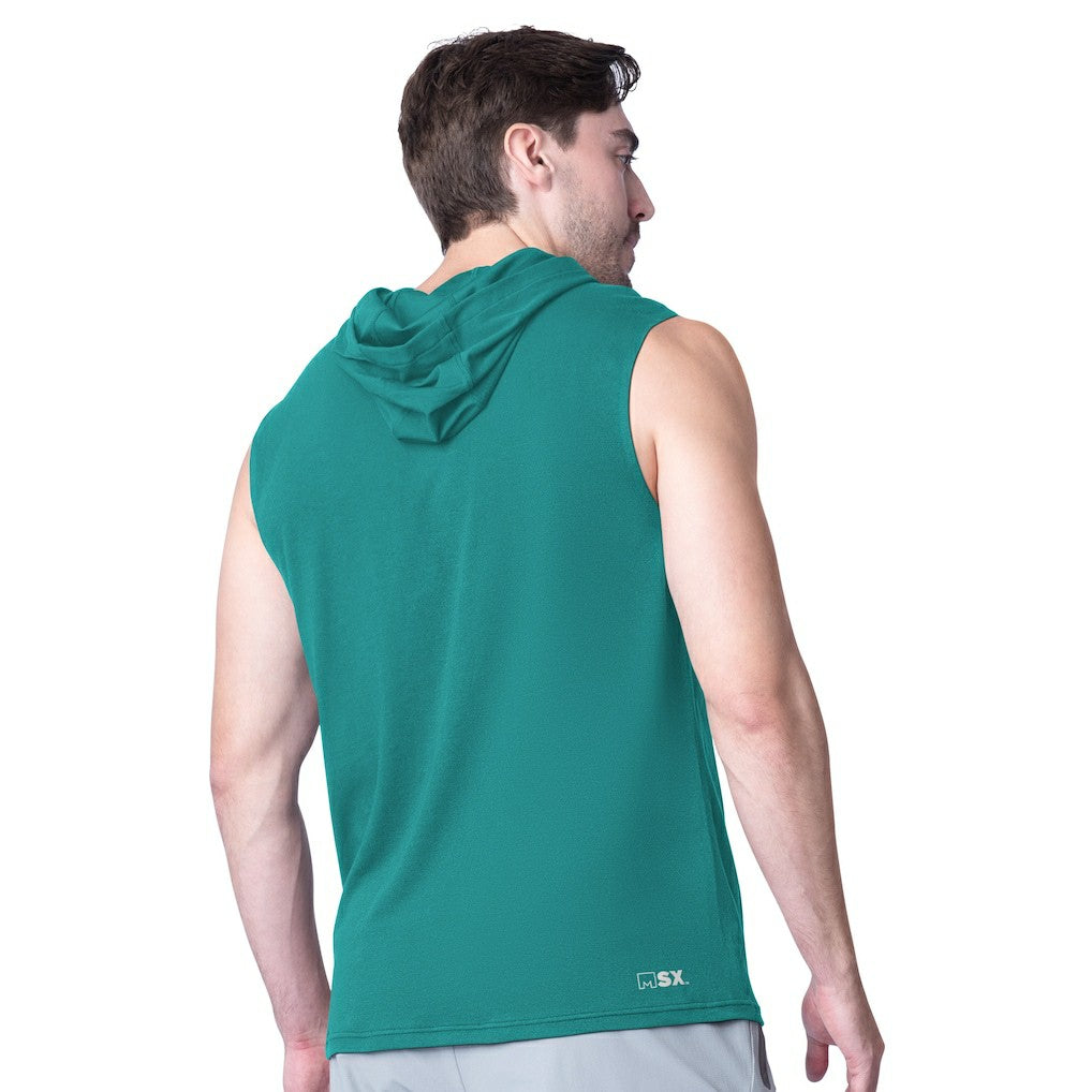 Miami Dolphins MSX by Michael Strahan Action Sleeveless Pullover Hoodie - Aqua Hoodies