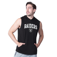 Las Vegas Raiders MSX by Michael Strahan Action Sleeveless Pullover Hoodie - Black Hoodies