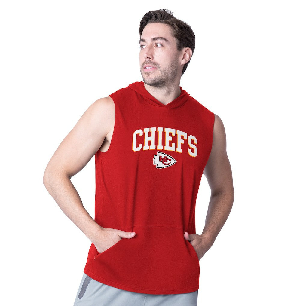 Kansas City Chiefs MSX by Michael Strahan Action Sleeveless Pullover Hoodie - Red Hoodies