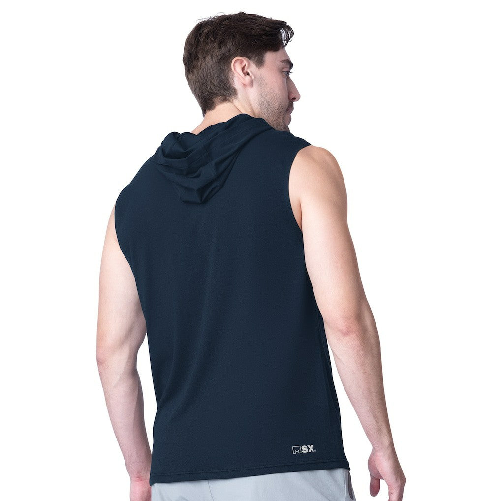 Seattle Seahawks MSX by Michael Strahan Action Sleeveless Pullover Hoodie - College Navy Hoodies