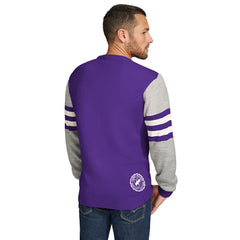 Minnesota Vikings Tommy Hilfiger Acrylic Crewneck Pullover Sweater - Purple/Heather Gray Pullover
