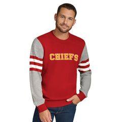 Kansas City Chiefs Tommy Hilfiger Acrylic Crewneck Pullover Sweater - Red/Heather Gray Pullover