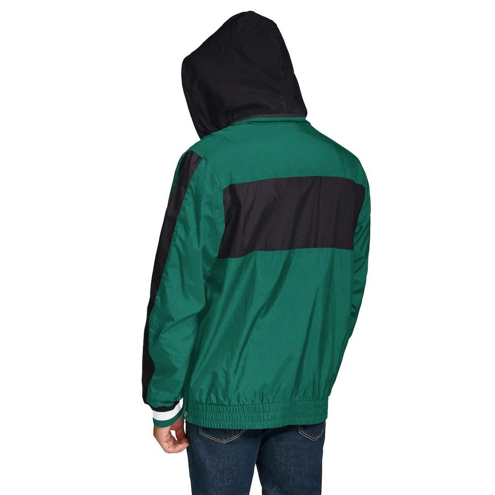 New York Jets Tommy Hilfiger Gael Lightweight Half-Zip Hoodie Jacket - Green Hoodies