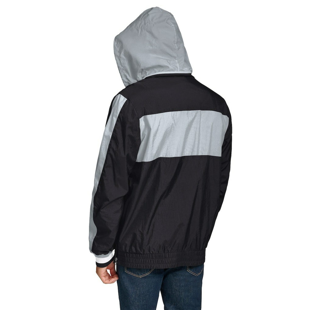 Las Vegas Raiders Tommy Hilfiger Gael Lightweight Half-Zip Hoodie Jacket - Black Hoodies