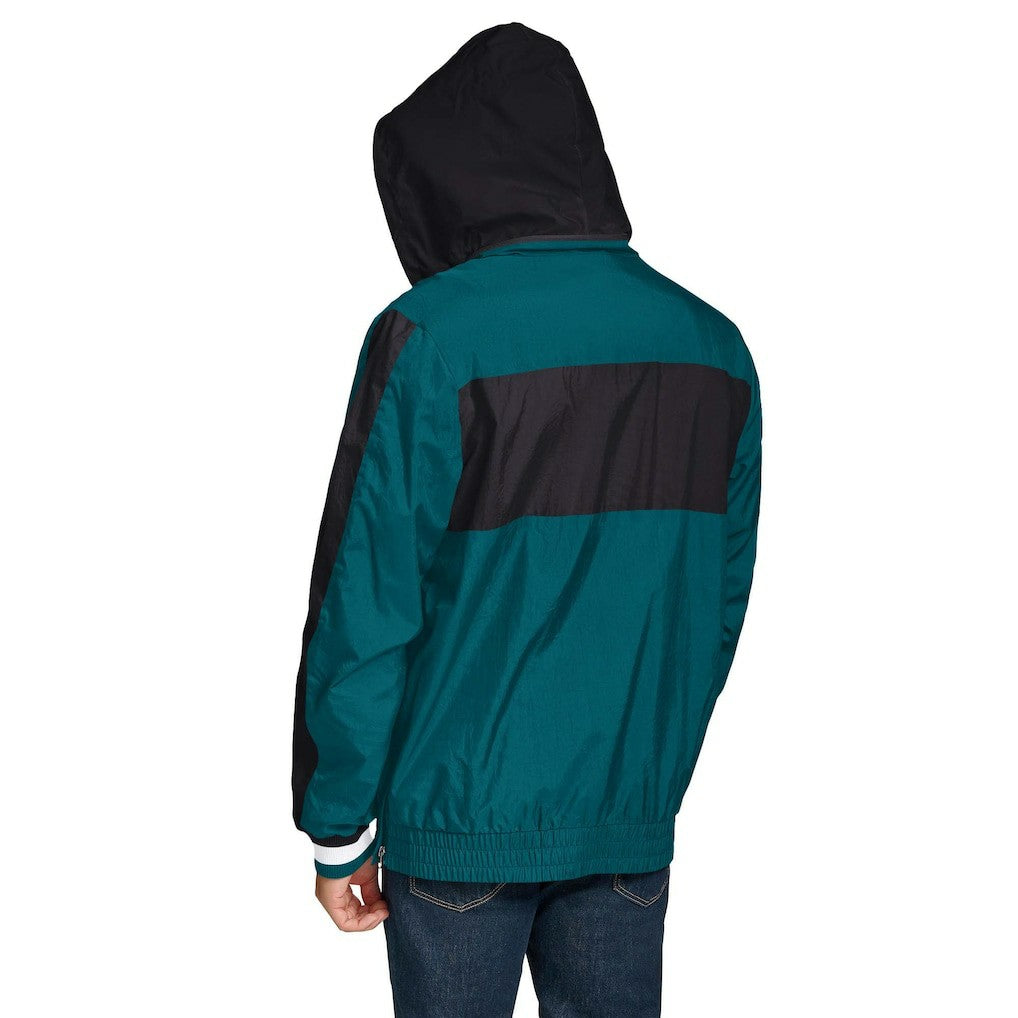 Philadelphia Eagles Tommy Hilfiger Gael Lightweight Half-Zip Hoodie Jacket - Green Hoodies
